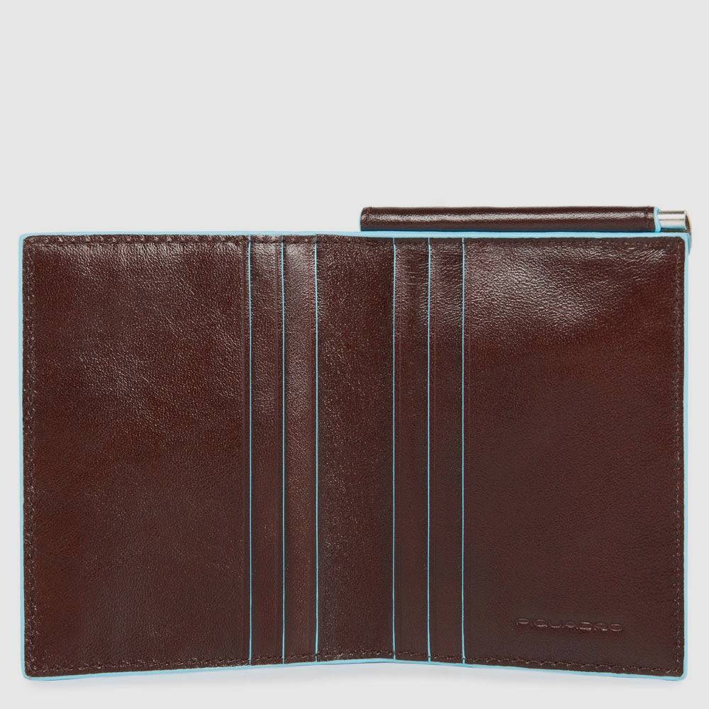 Piquadro Men’s vertical wallet samll with money clip Vendita Calda