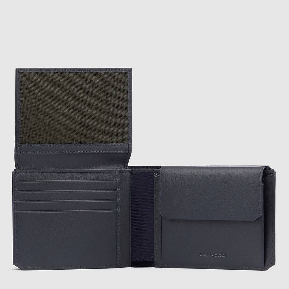 Piquadro Men’s wallet with flip up ID window Saldi Di Fabbrica