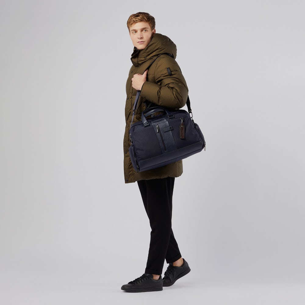 Piquadro Duffel bag in recycled fabric Vendite Flash