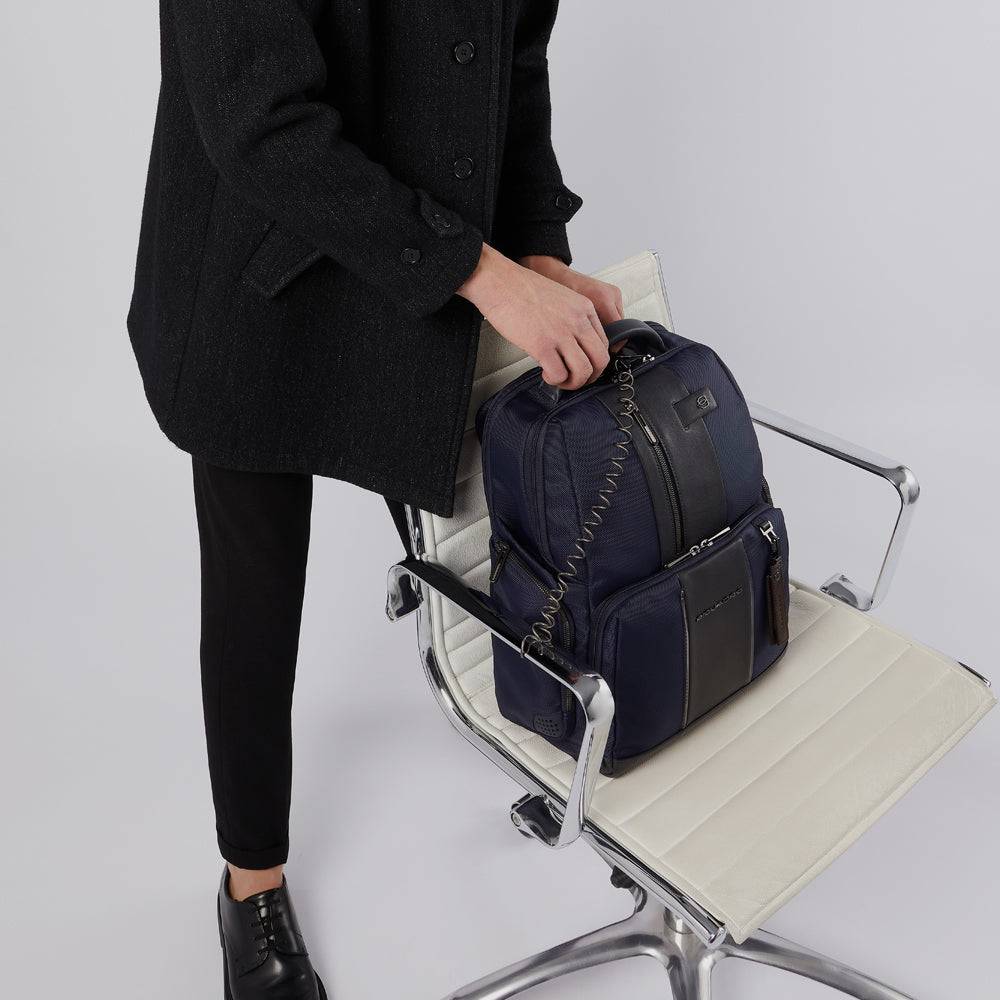 Piquadro PC and iPad backpack in recycled fabric with CONNE Nuovo