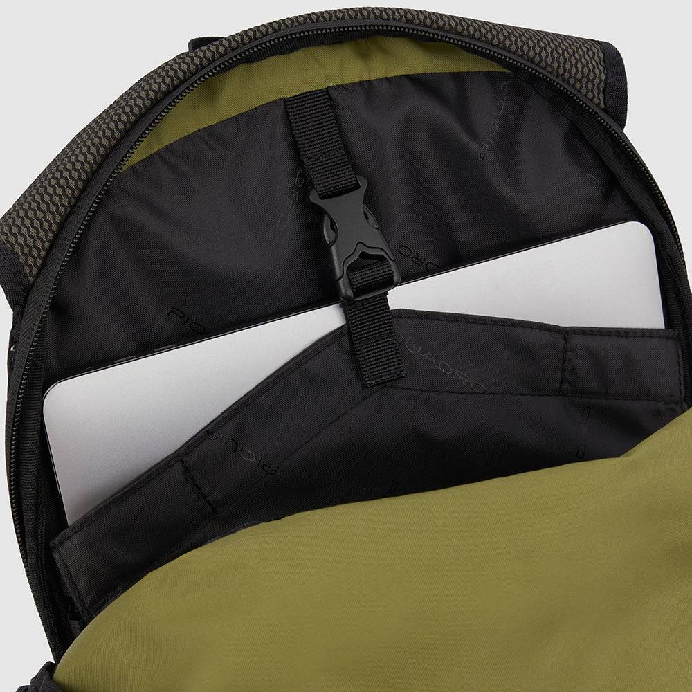 Piquadro Foldable computer backpack in recycled fabric Qualità