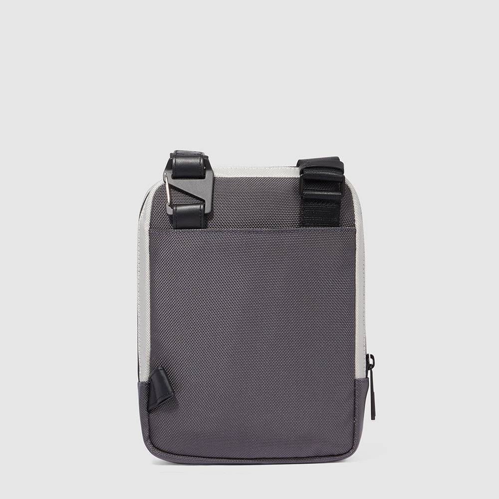 Piquadro iPad®mini pocket crossbody bag in recycled fabric Prezzo Ridotto
