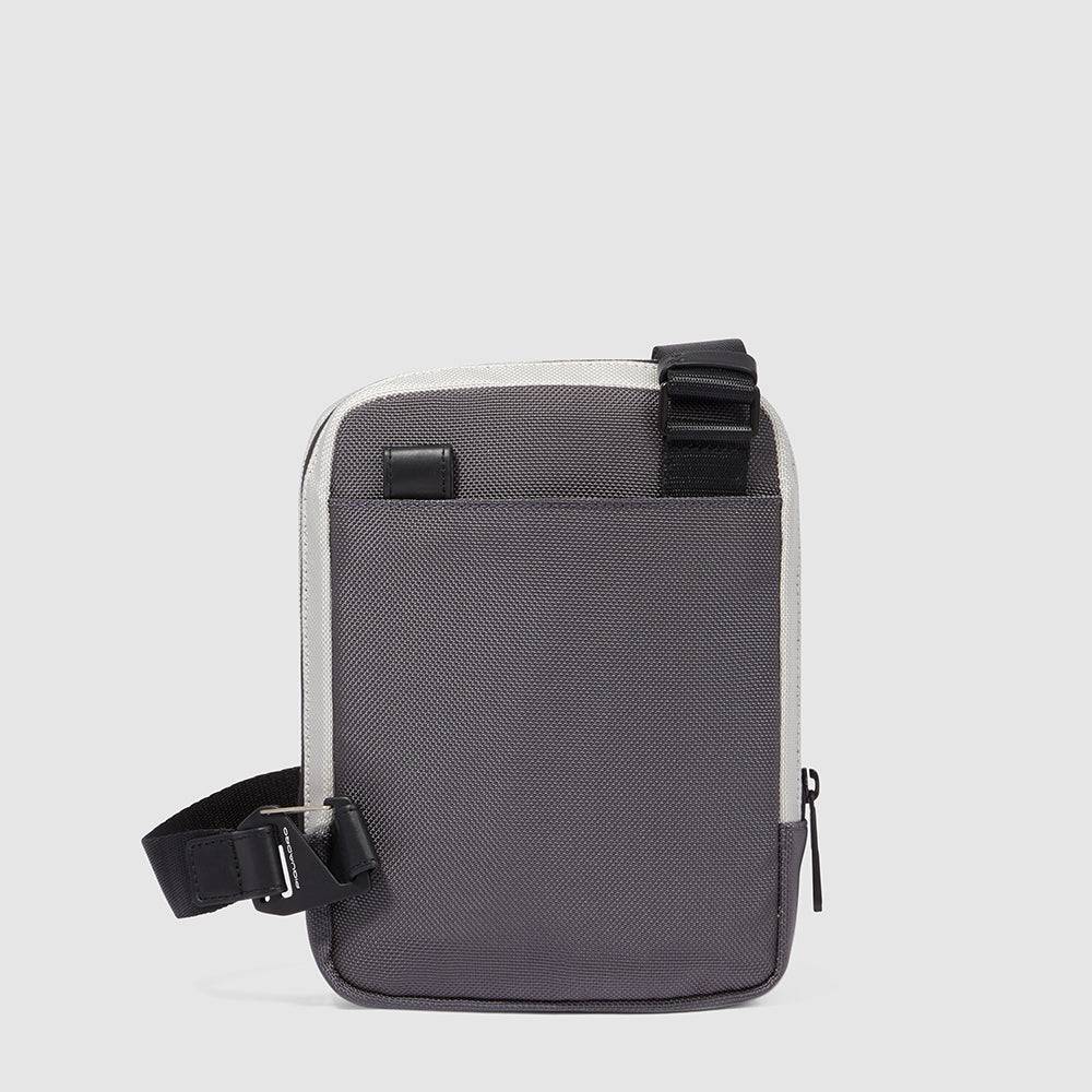 Piquadro iPad®mini pocket crossbody bag in recycled fabric Prezzo Ridotto