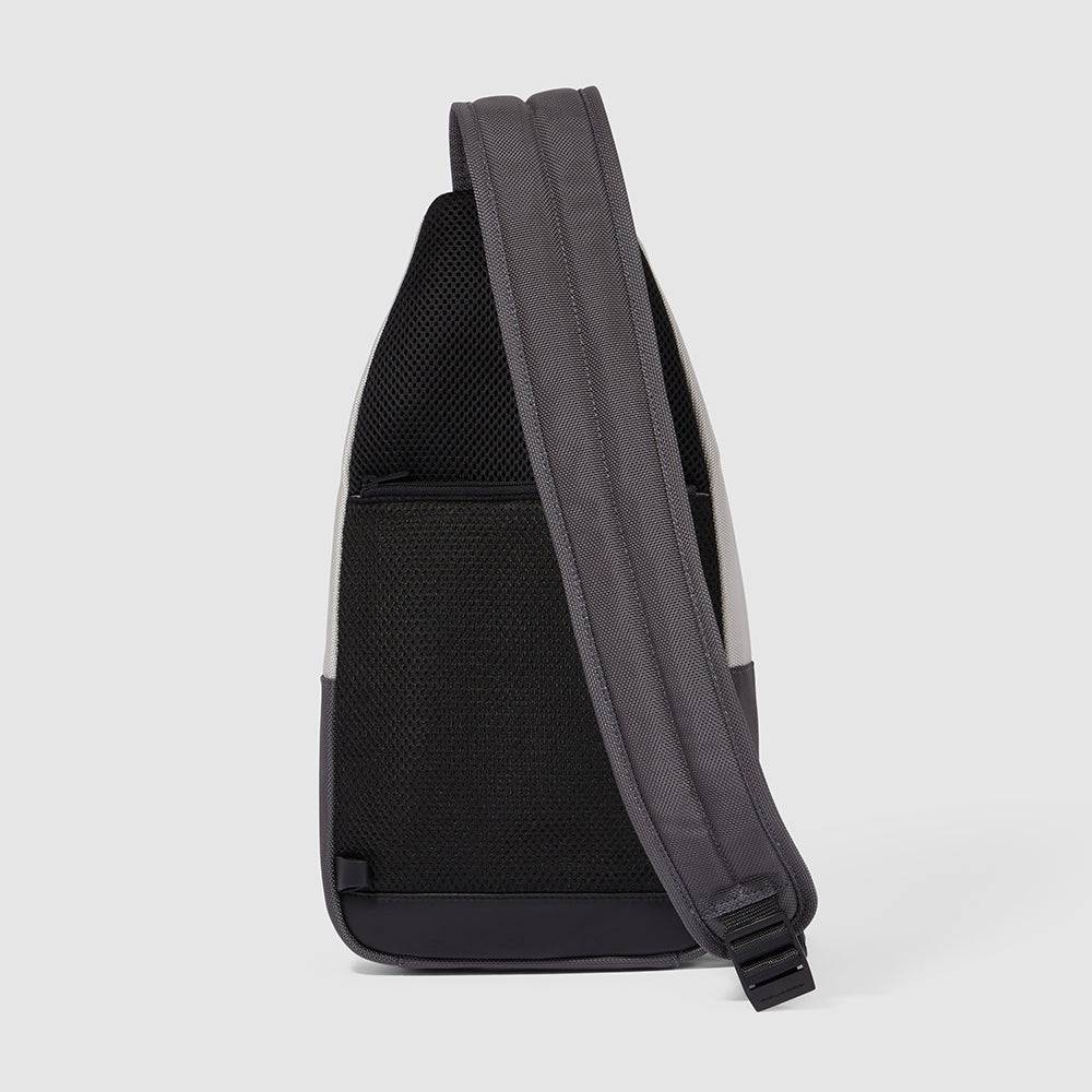 Piquadro Mono sling bag for iPad®mini in recycled fabric Sottocosto