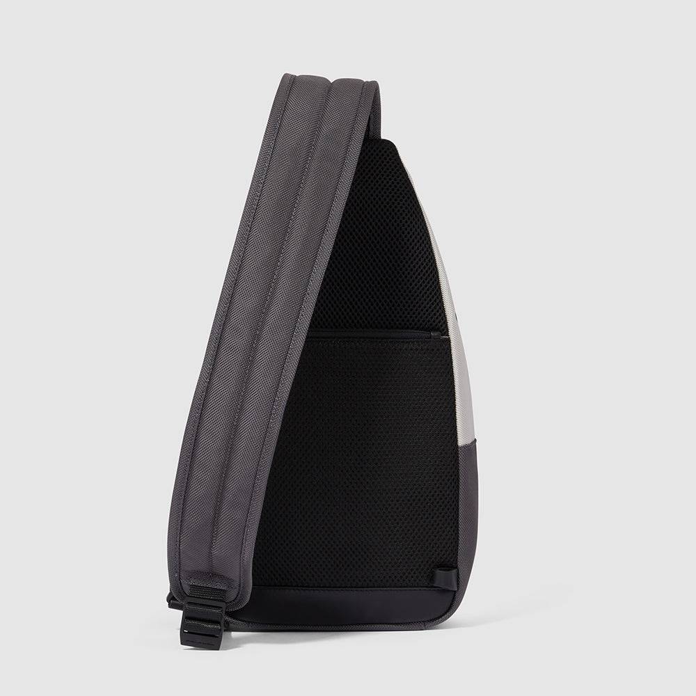 Piquadro Mono sling bag for iPad®mini in recycled fabric Sottocosto