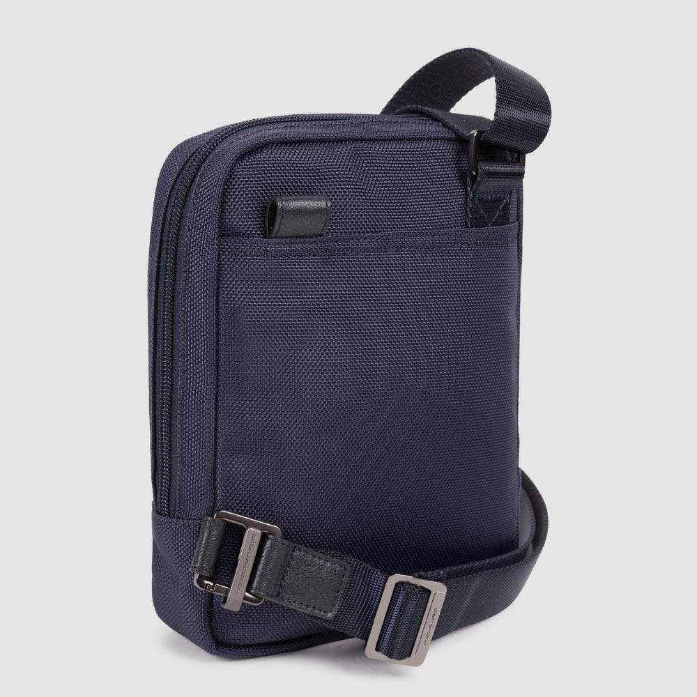 Piquadro iPad®mini pocket crossbody bag in recycled fabric Convenienza