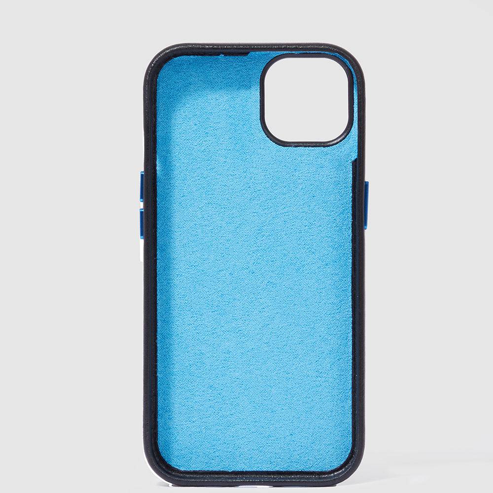 Piquadro Leather case for iPhone® 15 Plus 6,7” Vendita Economica