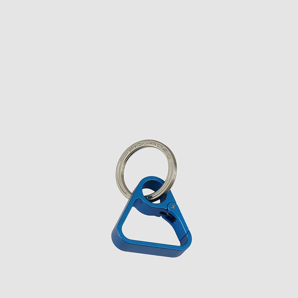 Piquadro Keychain with triangular carabiner hook 2025