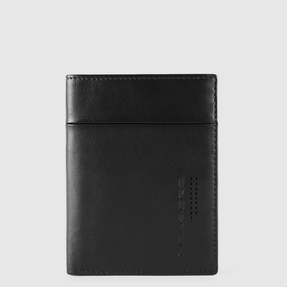 Piquadro Vertical men’s wallet with banknote, credit Nuovo