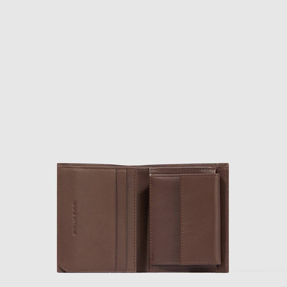 Piquadro Vertical men’s wallet with coin pocket Convenienza