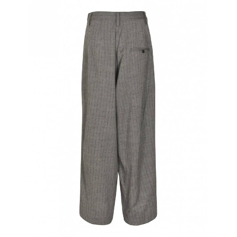 Y&#039;S YOHJI YAMAMOTO Pantaloni gessati con pences gamba larga Hotsell
