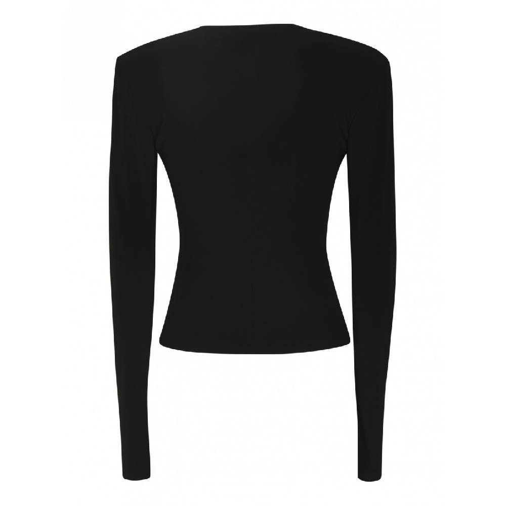 NORMA KAMALI Maglia girocollo m l spalla imbottita Nuova