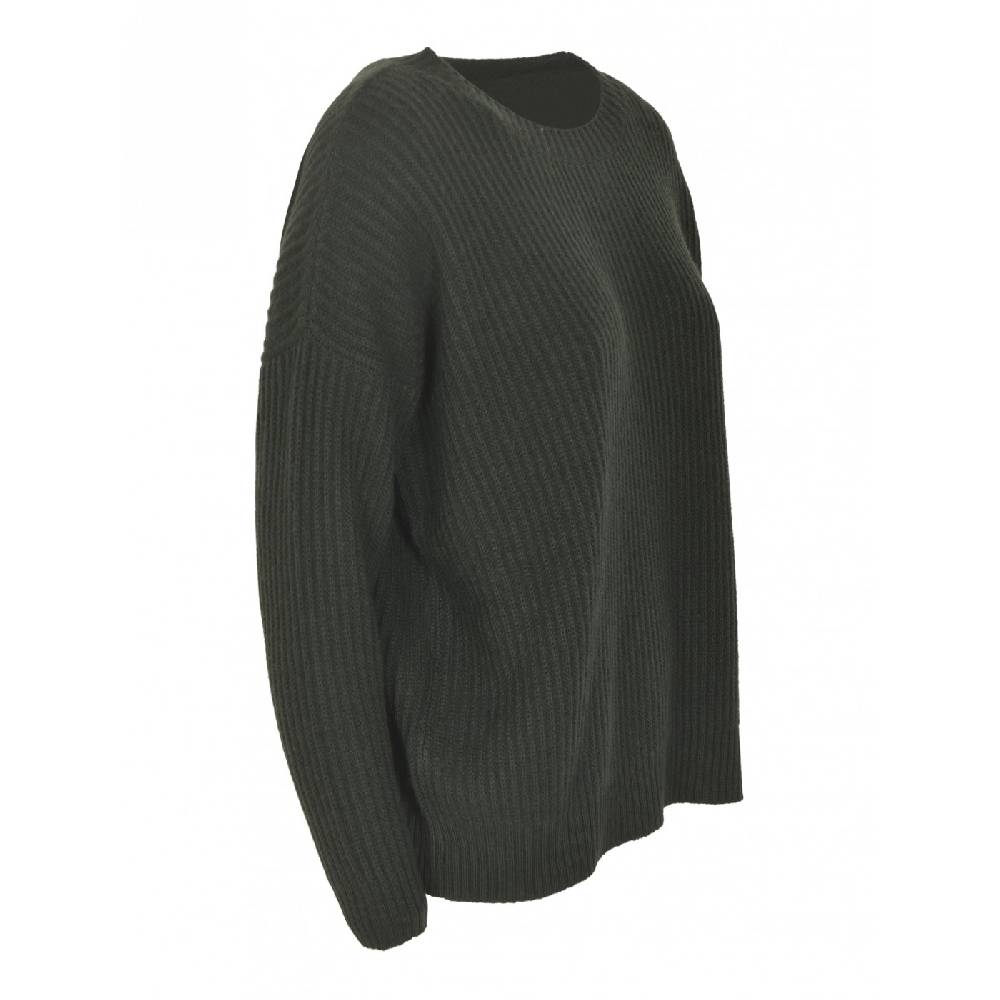 F CASHMERE Maglia girocollo costa inglese Nuovo