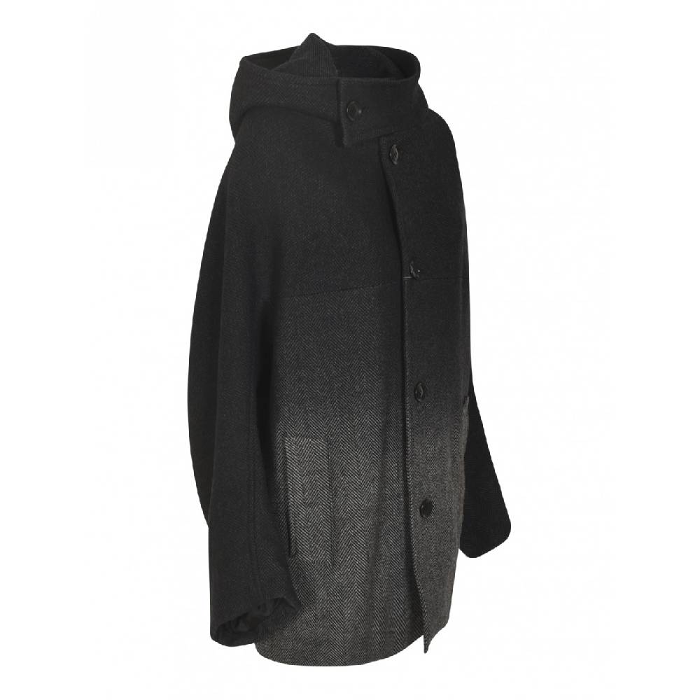 Y&#039;S YOHJI YAMAMOTO Caban drappeggiato con cappuccio Vendita