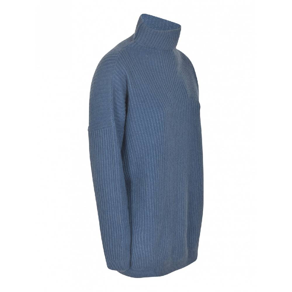 F CASHMERE Maglia collo alto costa inglese Promozione