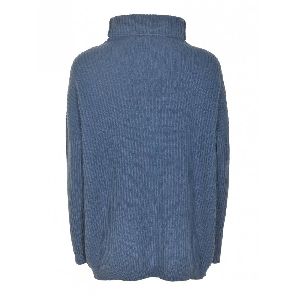 F CASHMERE Maglia collo alto costa inglese Promozione
