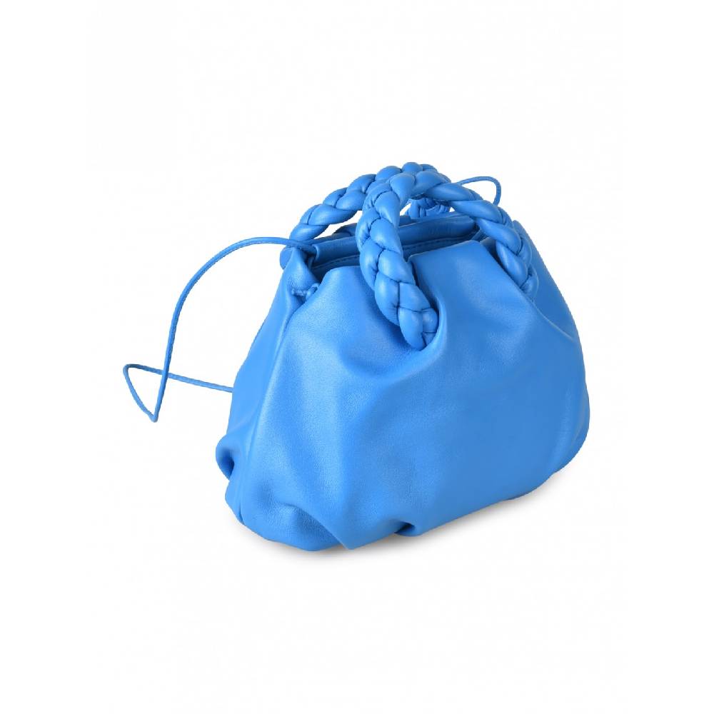 HEREU Bombon braided handle pleated crossbody Vendita