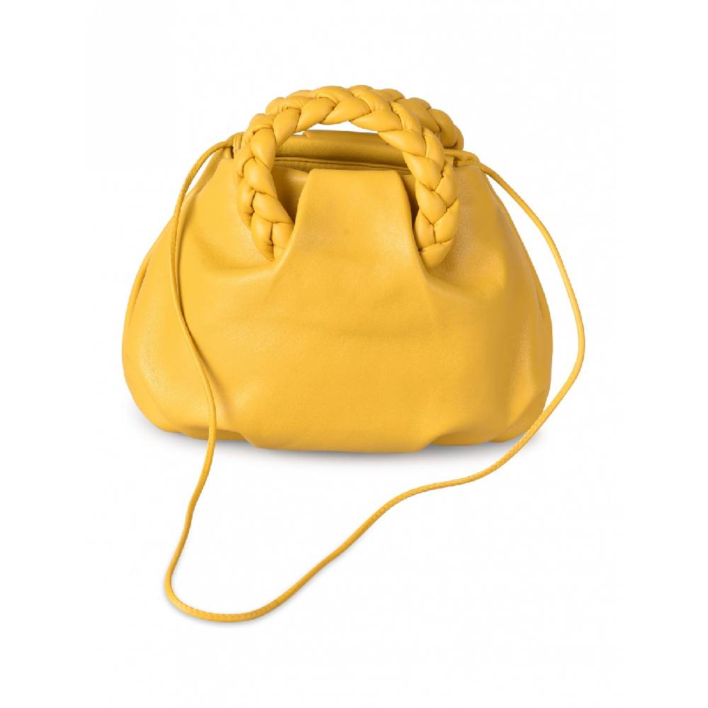 HEREU Bombon braided handle pleated crossbody Soddisfazione Garantita