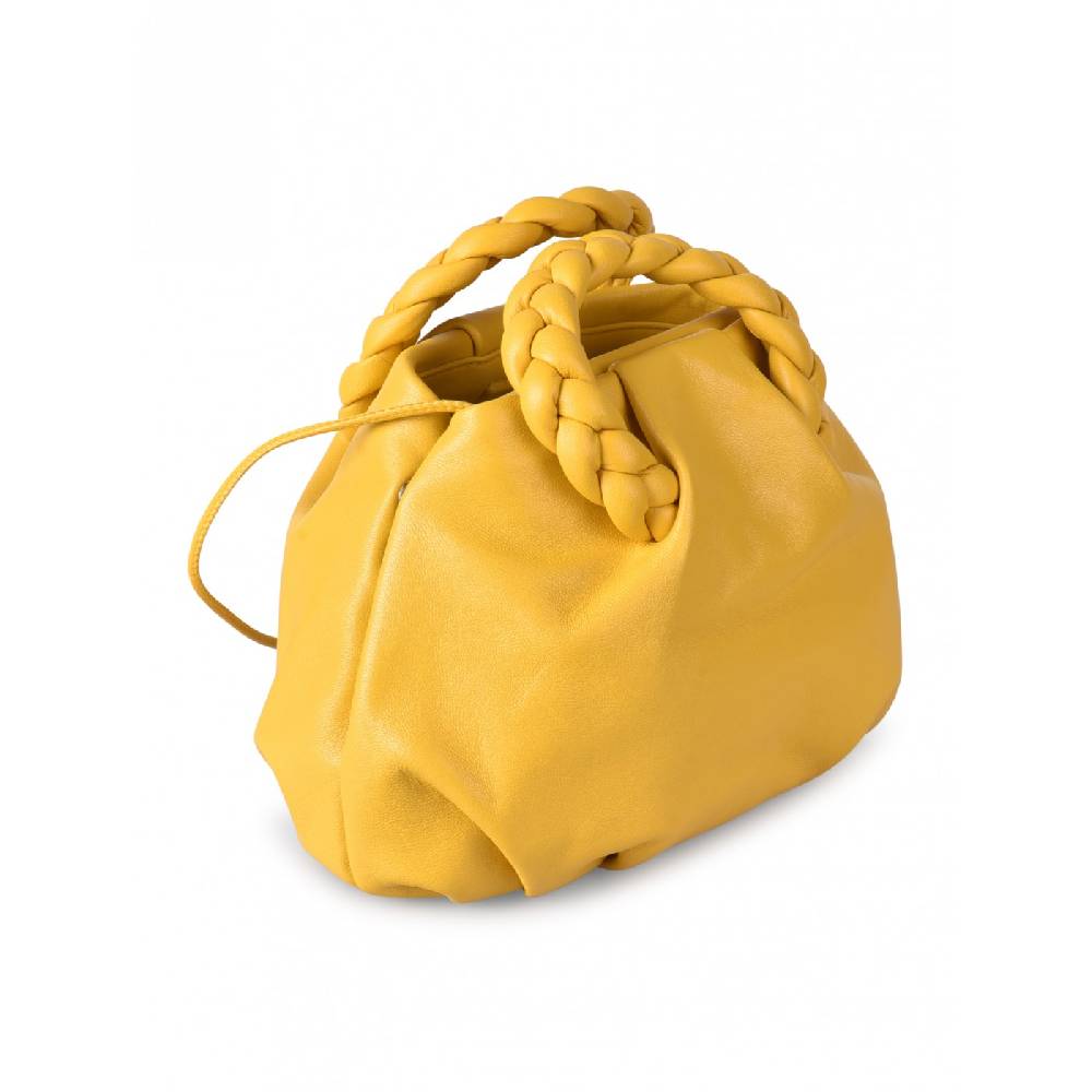 HEREU Bombon braided handle pleated crossbody Soddisfazione Garantita