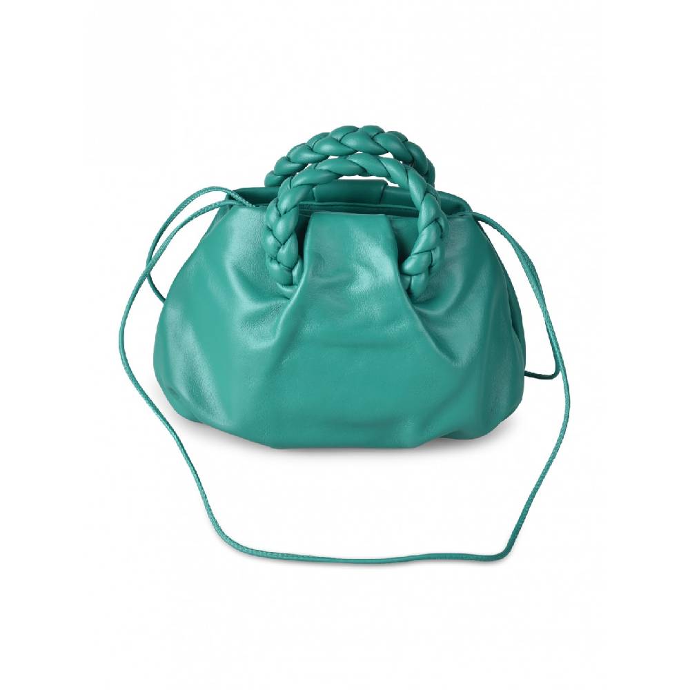 HEREU Bombon braided handle pleated crossbody Qualità Garantita