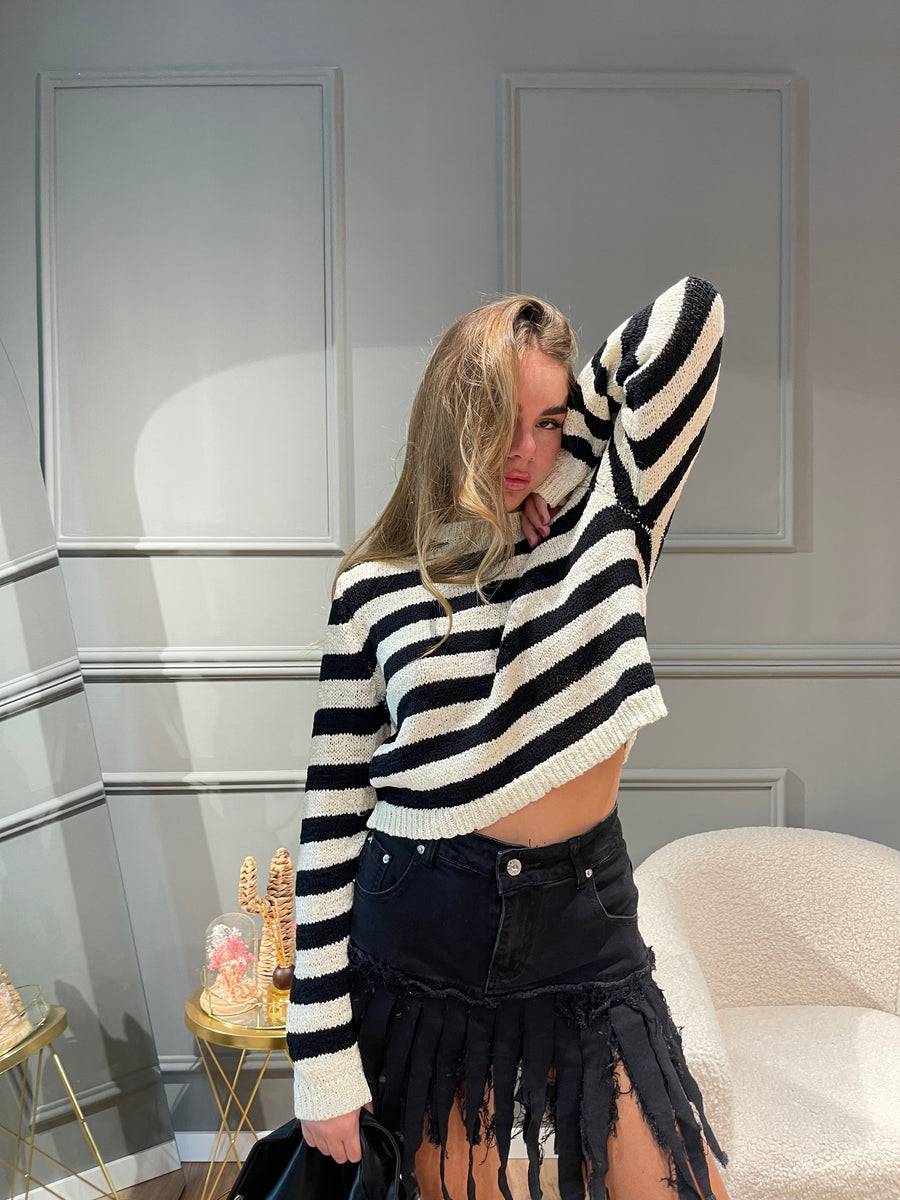 Lovely Sisters Maglia a righe in filo Offerte