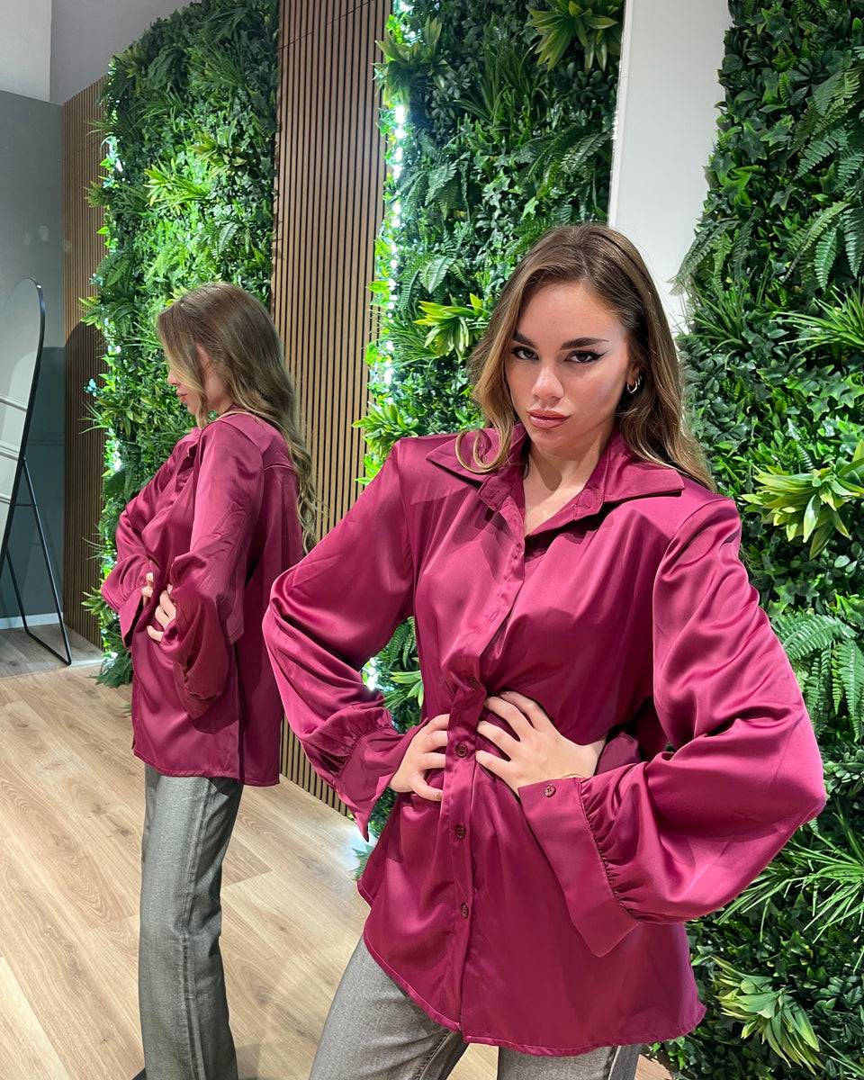 Lovely Sisters Camicia effetto raso magenta Acquista Ora