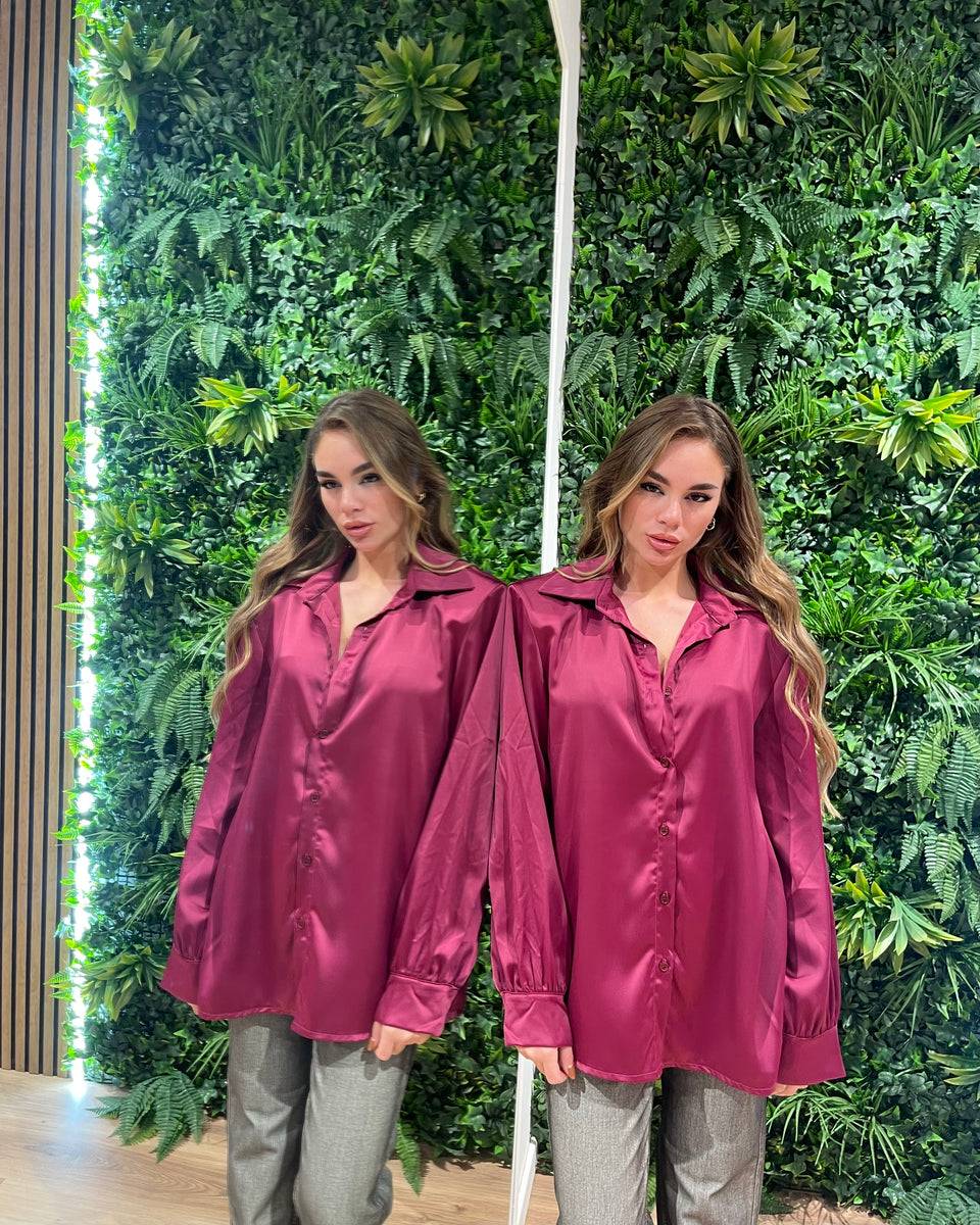 Lovely Sisters Camicia effetto raso magenta Acquista Ora