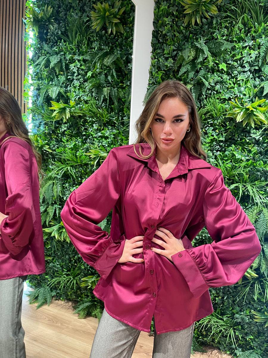 Lovely Sisters Camicia effetto raso magenta Acquista Ora