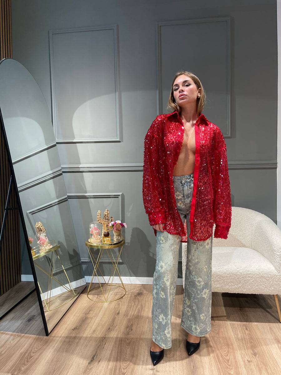 Lovely Sisters Camicia Nives rossa Offerta