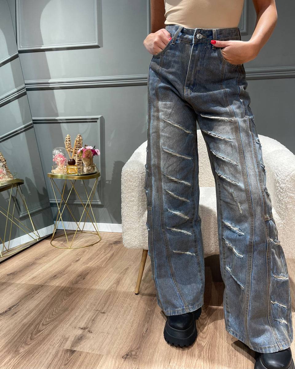 Lovely Sisters Jeans multi strappi 2025