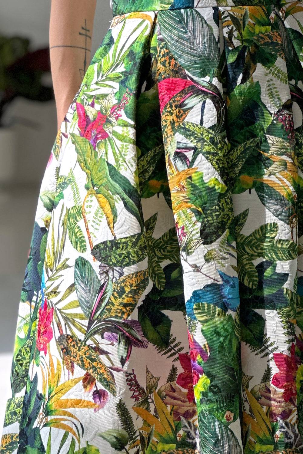 Lunatica Milano Gonna Green Leaves Saldi