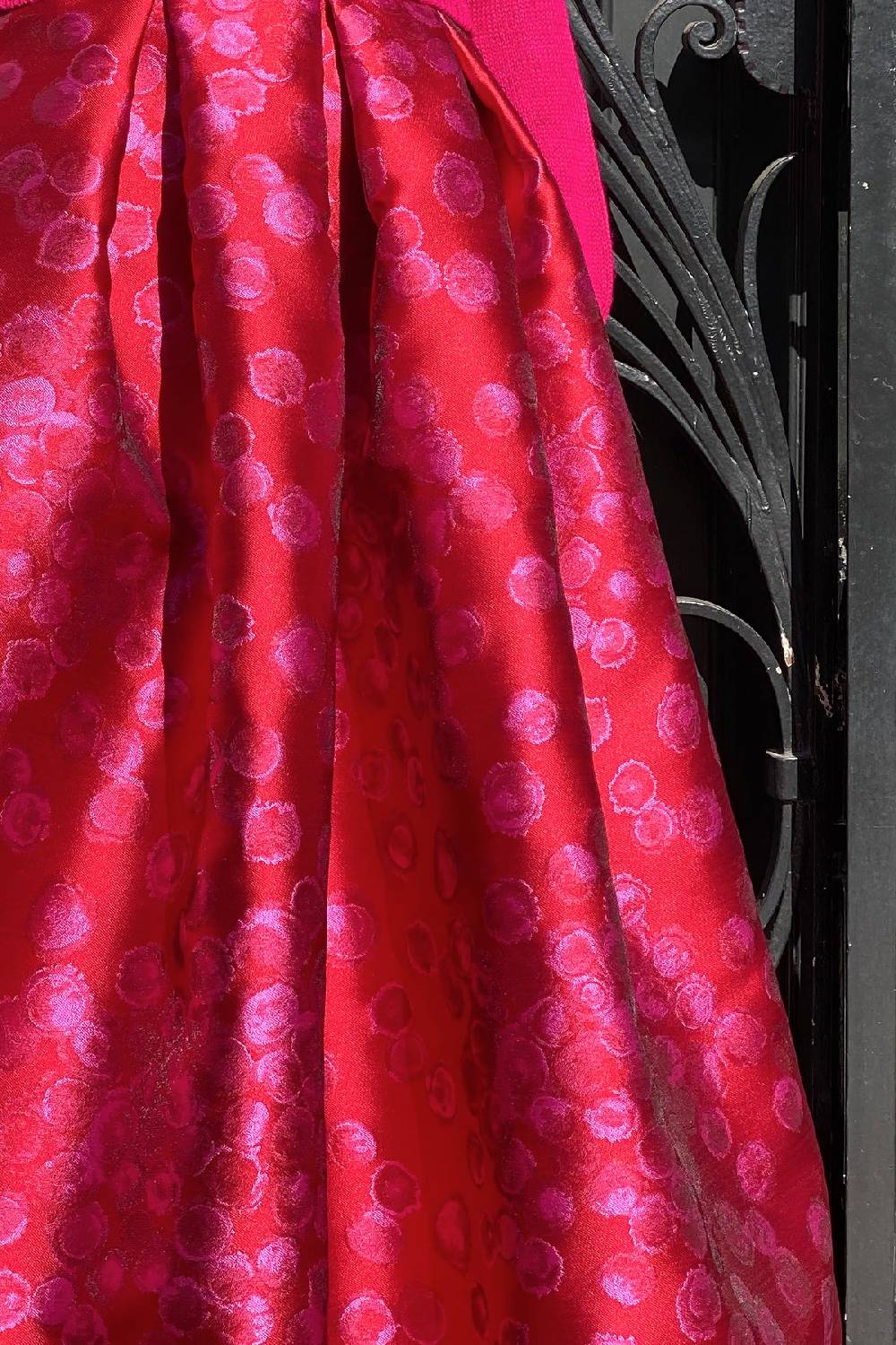 Lunatica Milano Gonna midi Pois Red Saldi Di Fabbrica