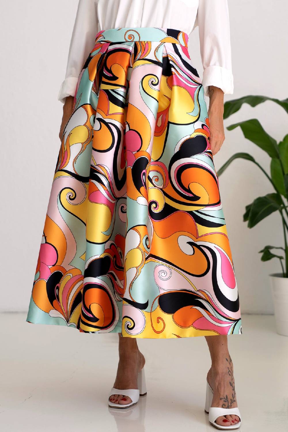 Lunatica Milano Gonna Groovy 009 Yellow Orange Negozio
