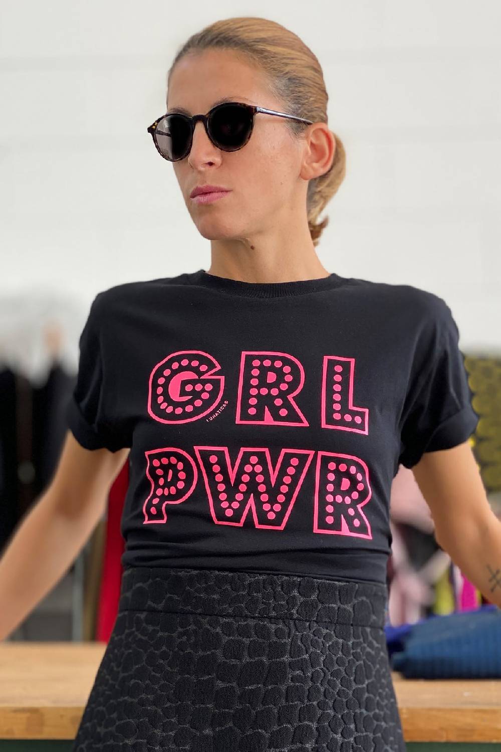 Lunatica Milano TShirt Nera - GRLPWR Qualità Garantita