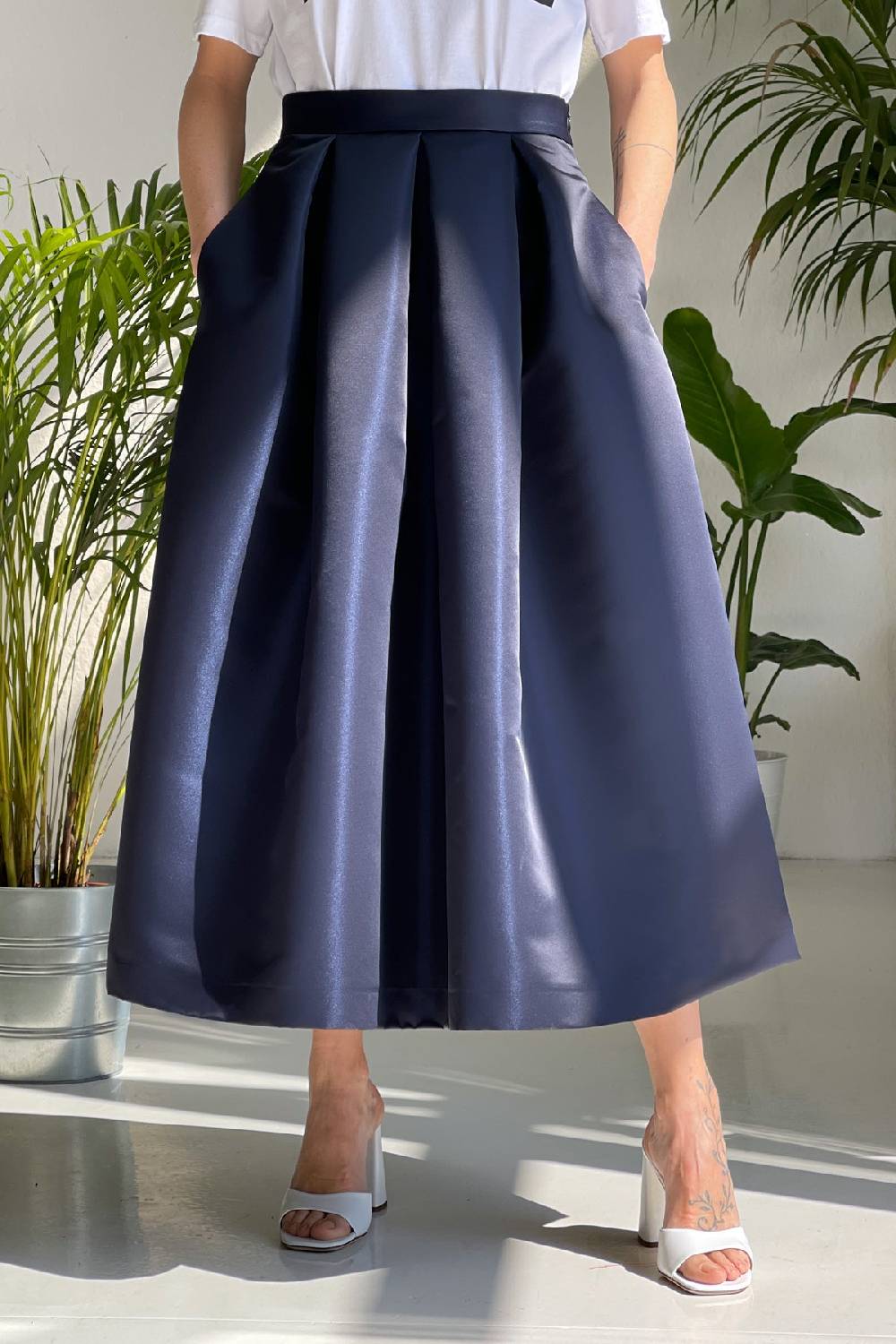 Lunatica Milano Gonna duchesse Blu Notte Moda