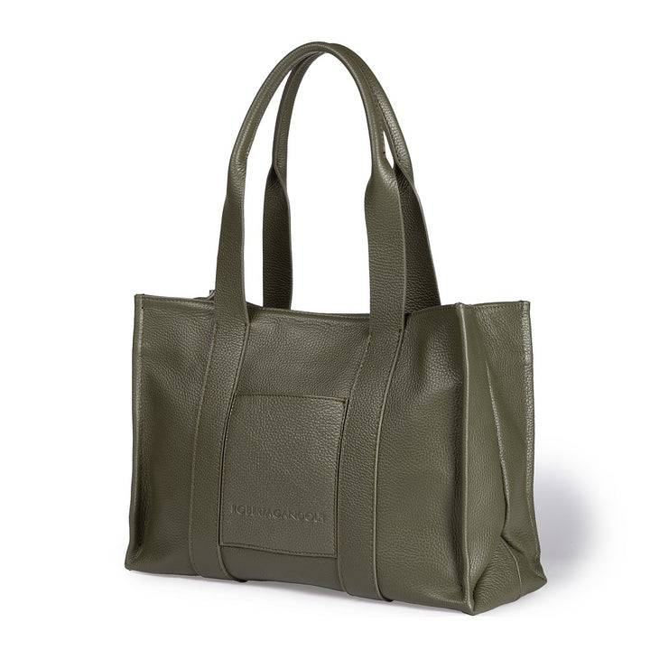 Roberta Gandolfi Tessa shopping in pelle con charms colorato e pratica tasca esterna Offerte
