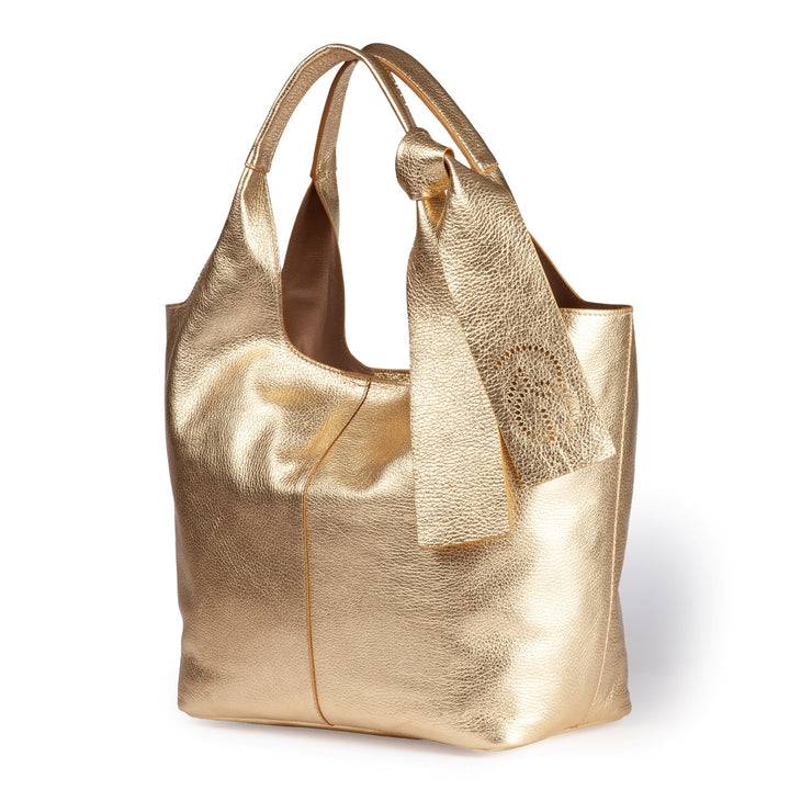 Roberta Gandolfi Maia Tote borsa hobo in pelle martellata 2025