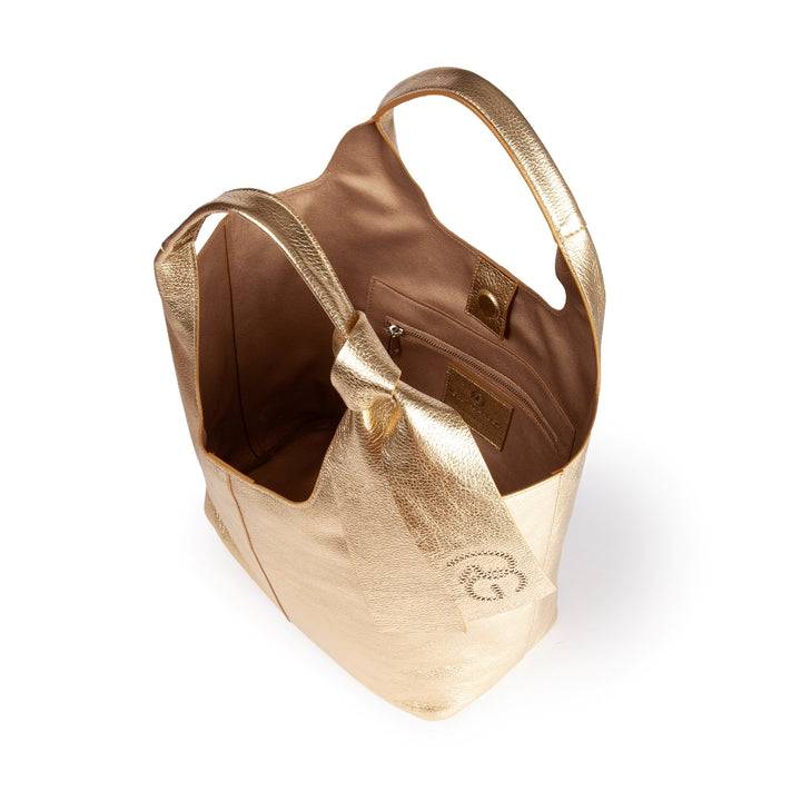 Roberta Gandolfi Maia Tote borsa hobo in pelle martellata 2025
