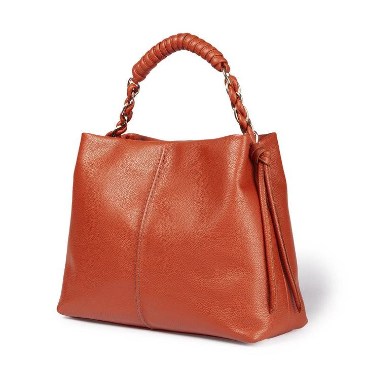 Roberta Gandolfi Amina large borsa a mano in pelle con manico tubolare fasciato e tracolla staccabile Consegna Veloce