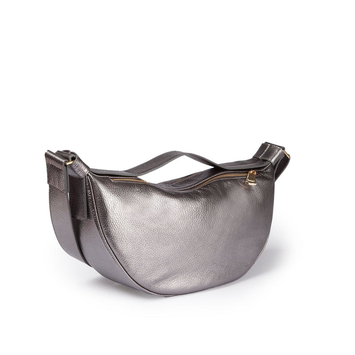 Roberta Gandolfi Micol Banana small cross body in vitello martellato metal con tracolla regolabile Affare Del Giorno