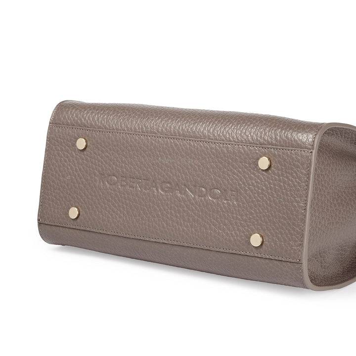 Roberta Gandolfi Frida Handbag in pelle martellata con tracolla logata in tessuto regolabile Online