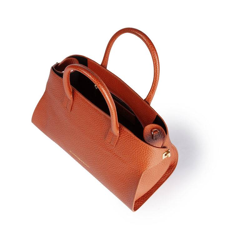 Roberta Gandolfi Elodie bowling medium borsa a mano in pelle con tracolla staccabile e regolabile Saldi