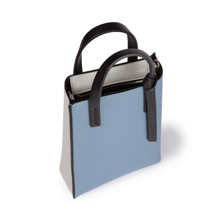 Roberta Gandolfi Cinzia Mini bag in pelle bicolor e tracolla staccabile Spedizione Gratuita