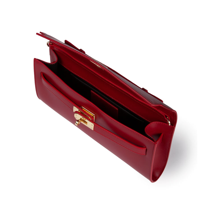 Roberta Gandolfi Jade cluch borsa in pelle con chiusura manico retrattile e tracolla staccabile e regolabile Promozione Limitata
