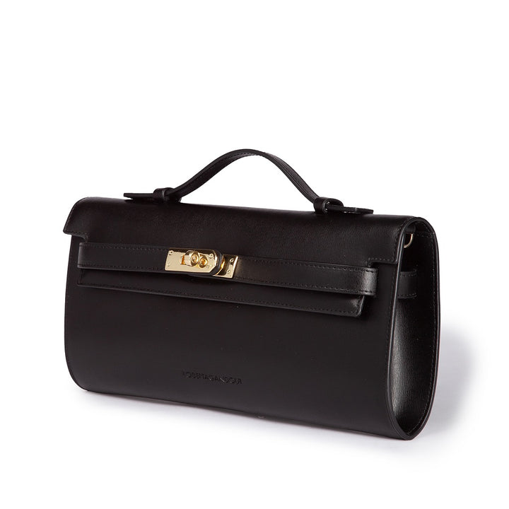 Roberta Gandolfi Jade cluch borsa in pelle con chiusura manico retrattile e tracolla staccabile e regolabile Fino Al -60%