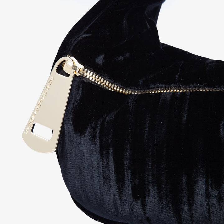 Roberta Gandolfi Bunny Velvet borsa a mano con tracolla staccabile in velluto plissè Offerta