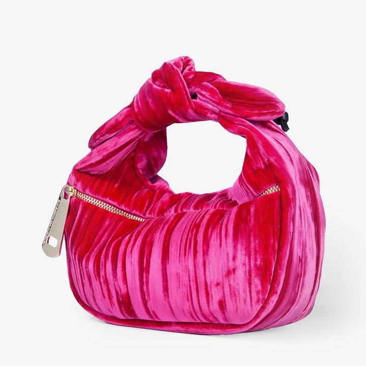Roberta Gandolfi Bunny Velvet borsa a mano con tracolla staccabile in velluto plissè Online