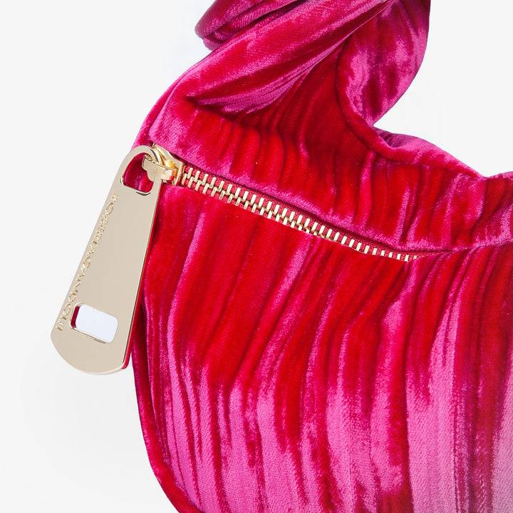 Roberta Gandolfi Bunny Velvet borsa a mano con tracolla staccabile in velluto plissè Online