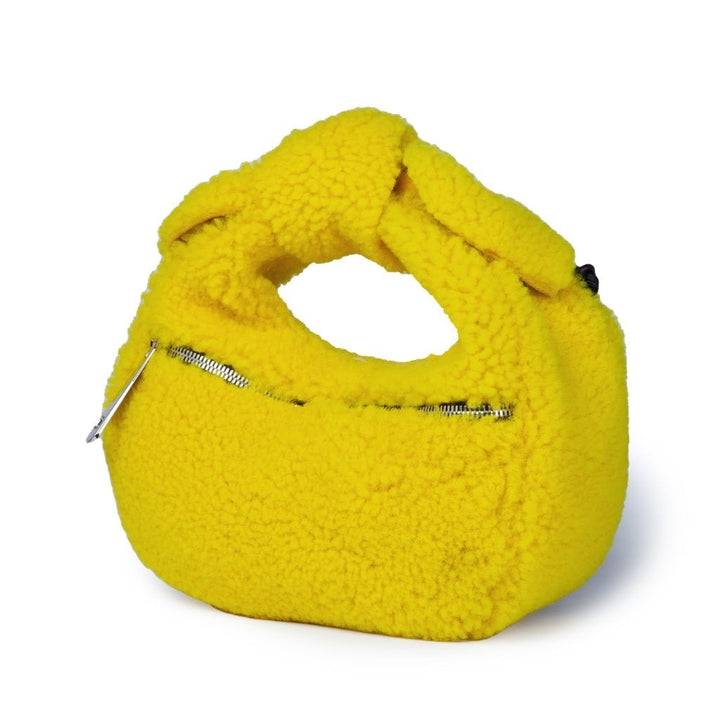 Roberta Gandolfi Bunny Teddy mini bag in shearling con tracolla in pelle staccabile Outlet