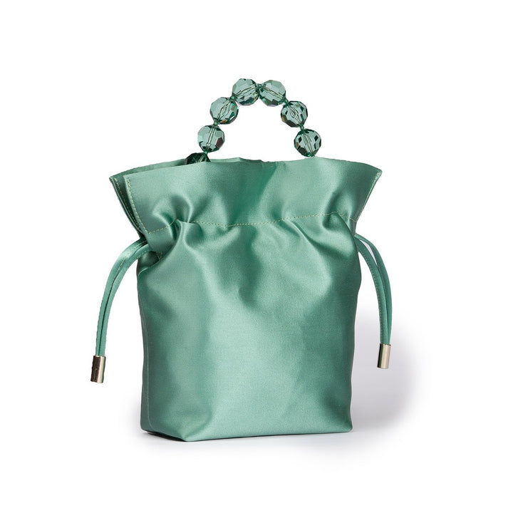 Roberta Gandolfi Sirenetta Tulip mini secchiello in raso di seta e manico gioiello Saldi